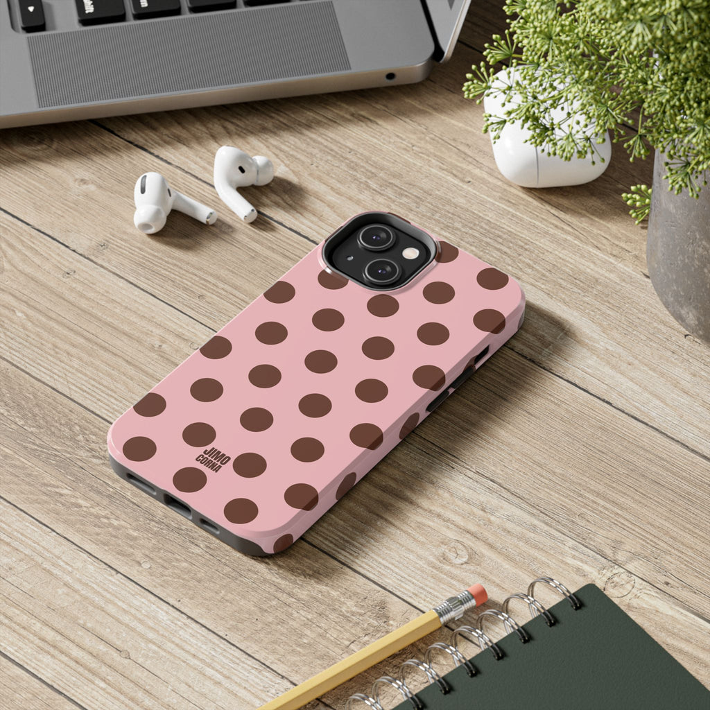 Big Polka Dot | Pink and Brown
