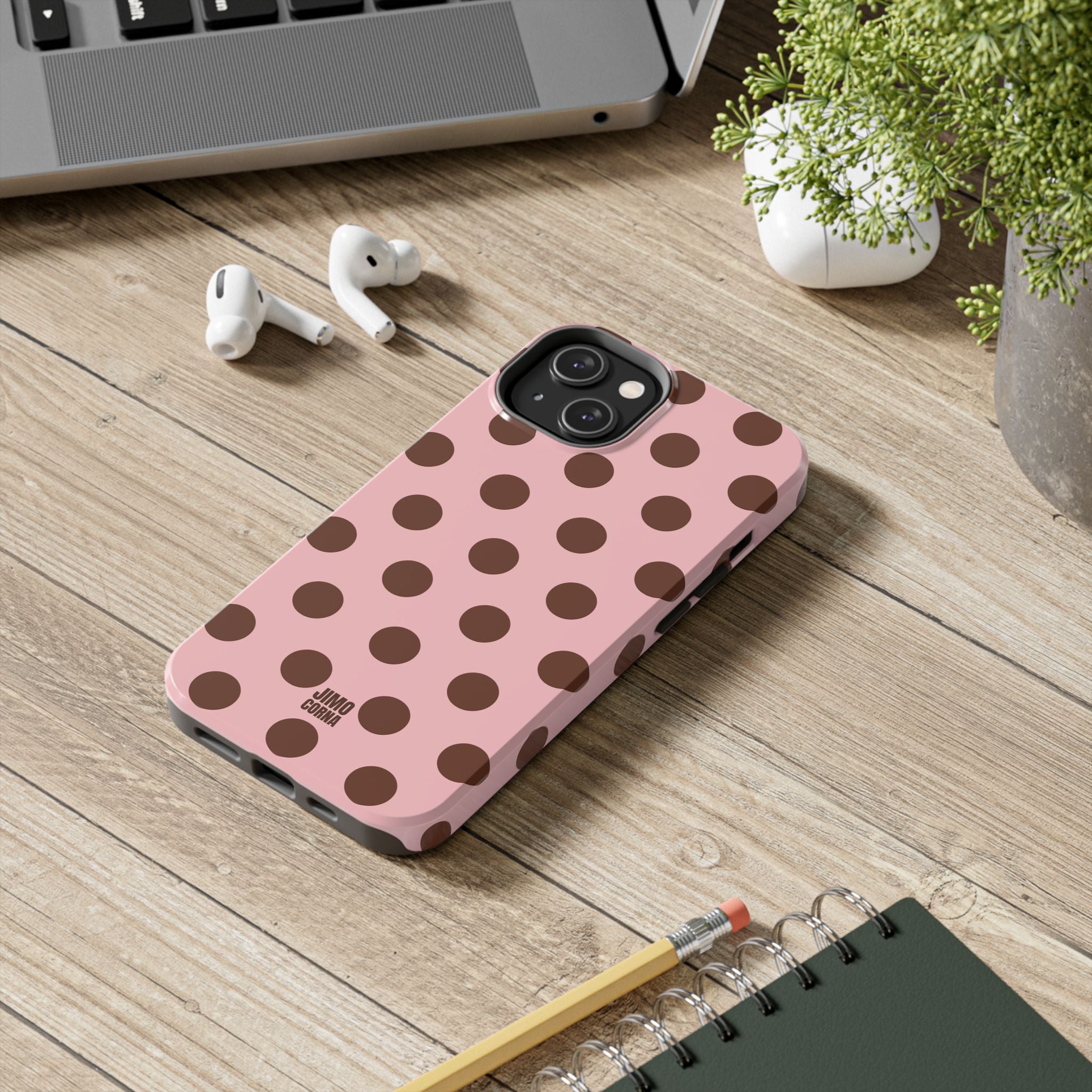 Big Polka Dot | Pink and Brown