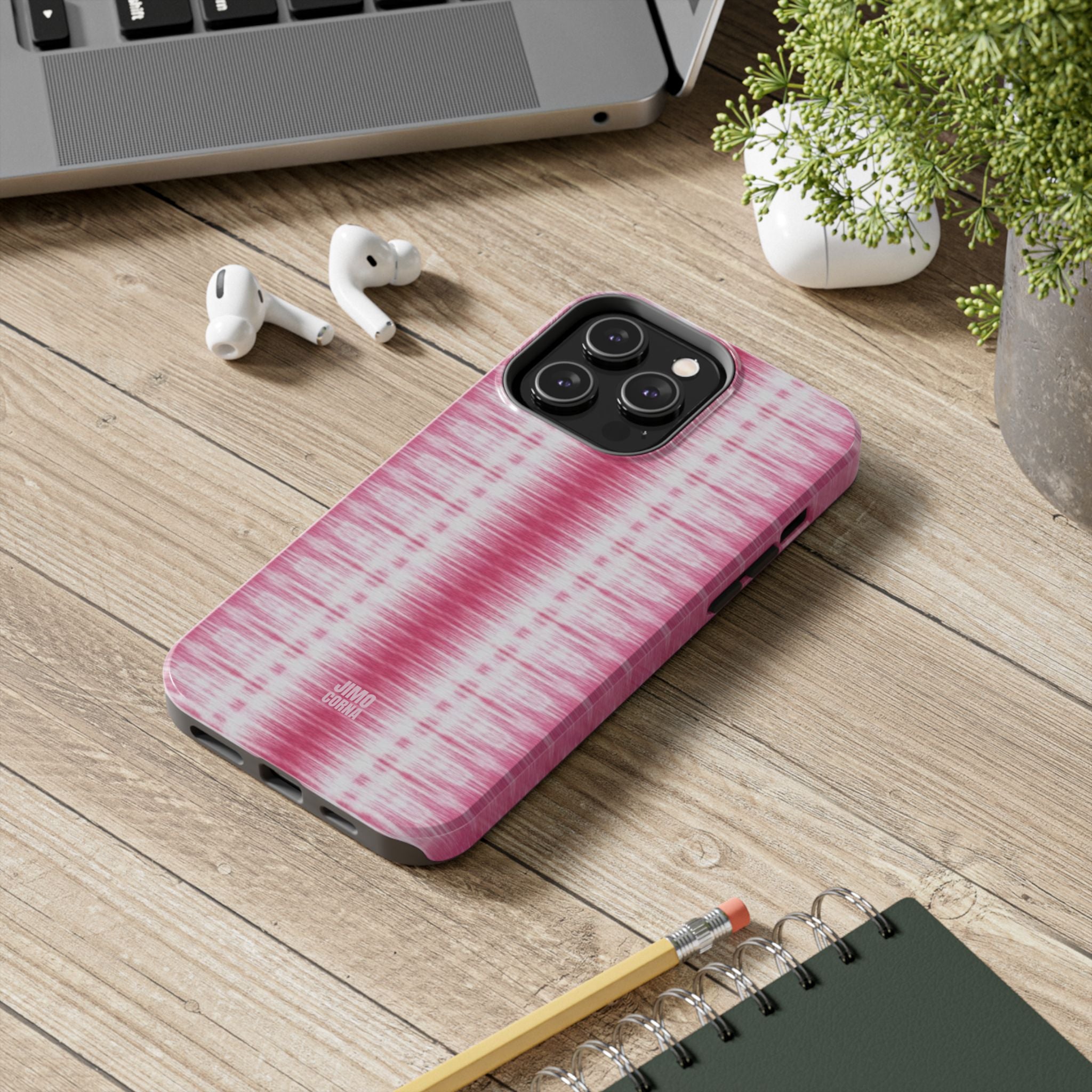 Pink Woven Texture iPhone Case