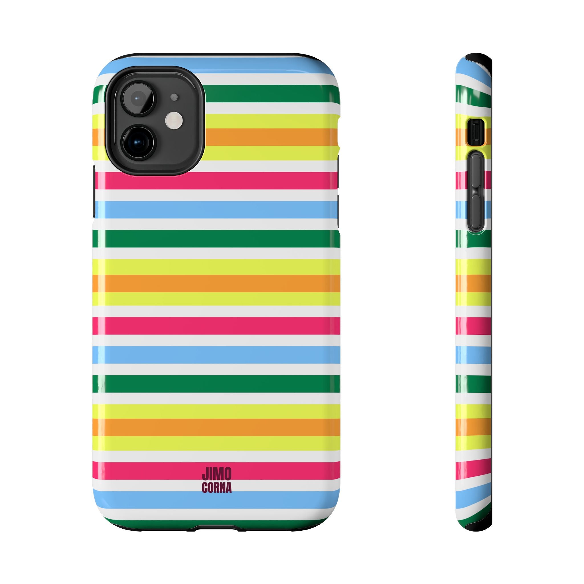 Rainbow Sorbet Stripe iPhone Case