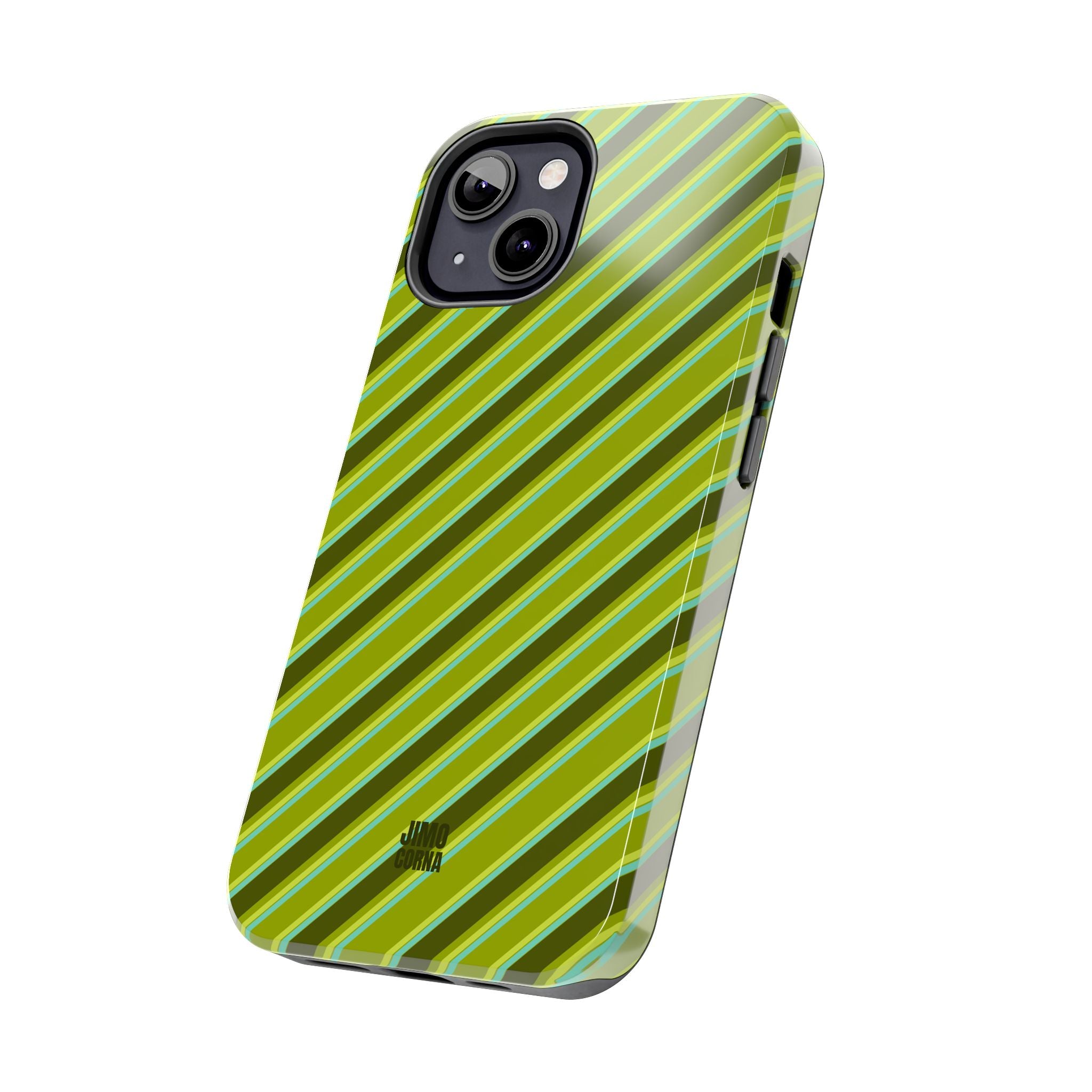 Angelina Stripes | Olive - iPhone Case