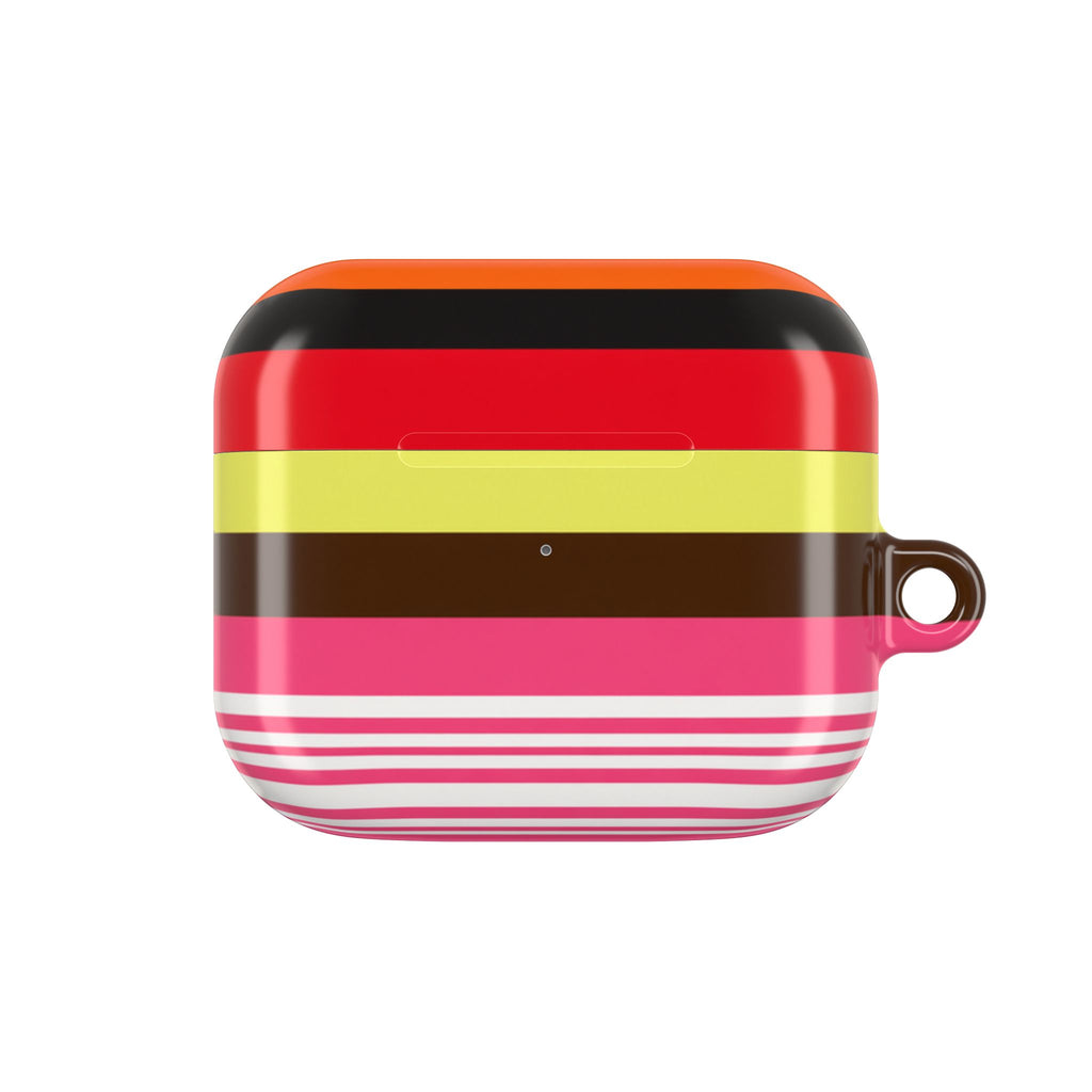 Berry Citrus Stripe AirPods Case