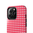 Farm Gingham iPhone Case | Hot Pink
