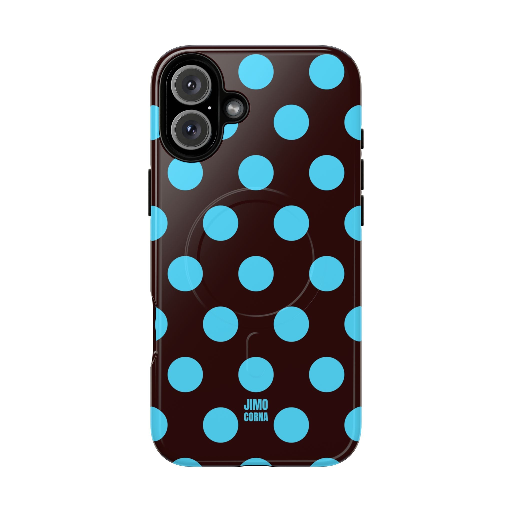 Big Polka Dot | Brown and Blue