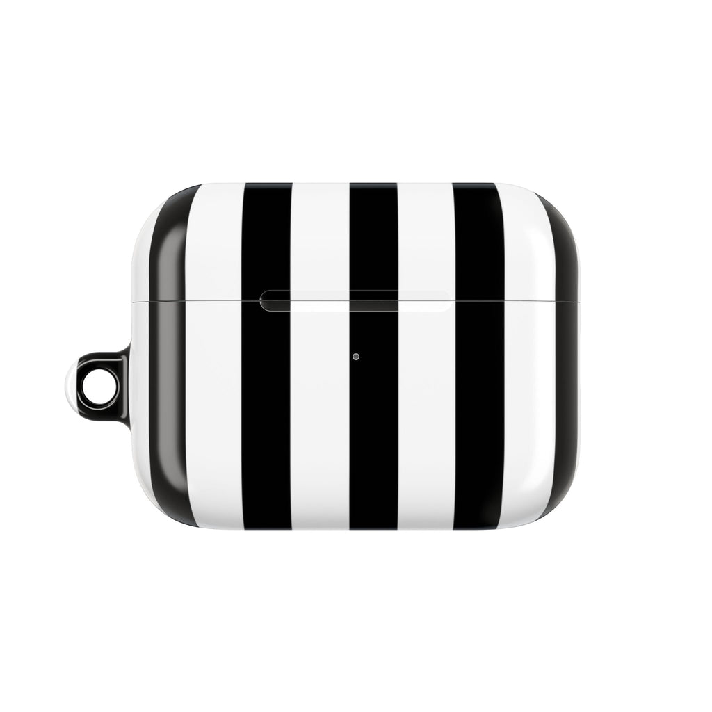 Bold Stripes AirPods Case | Black and White