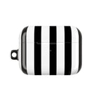 Bold Stripes AirPods Case | Black and White