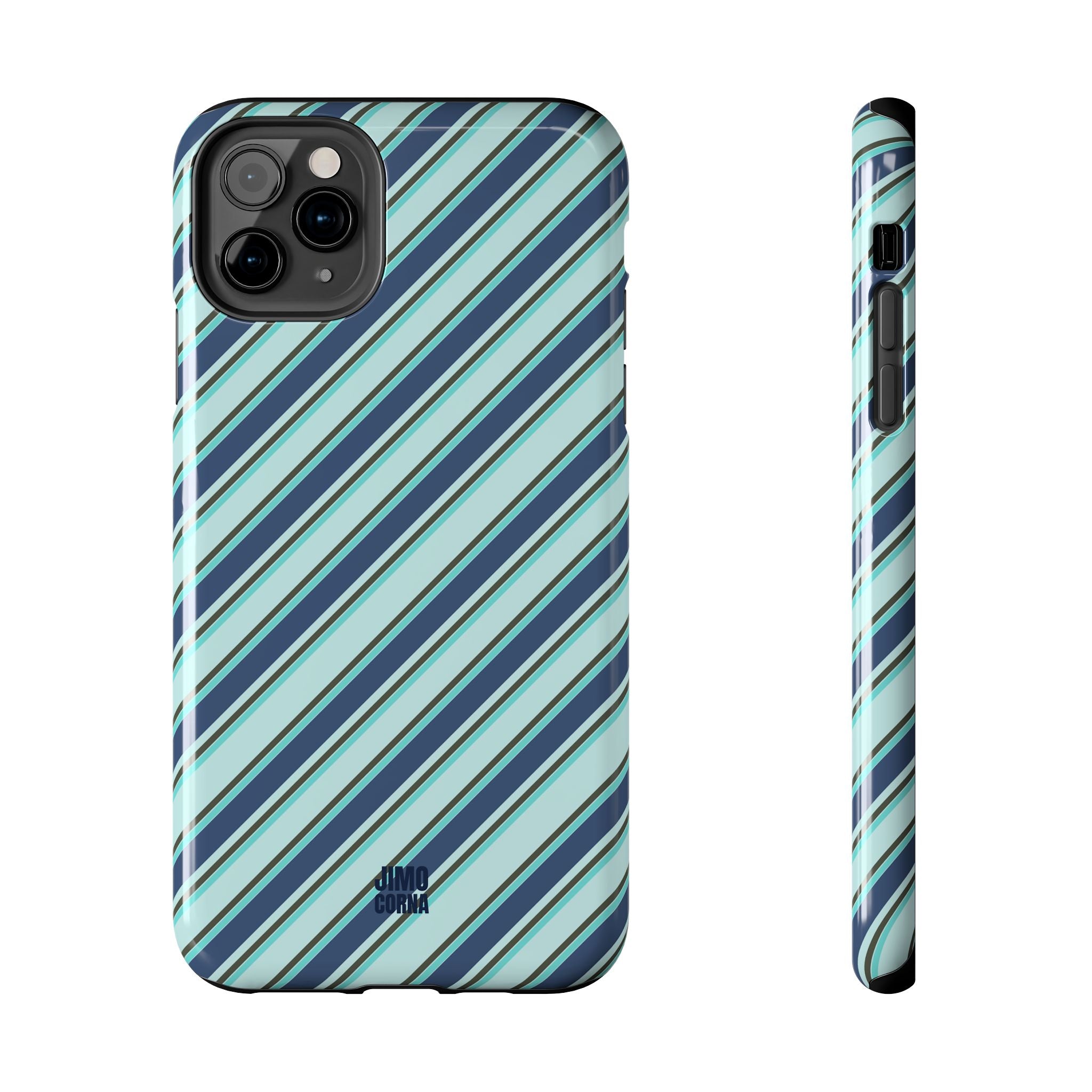 Angelina Stripes | Blue - iPhone Case