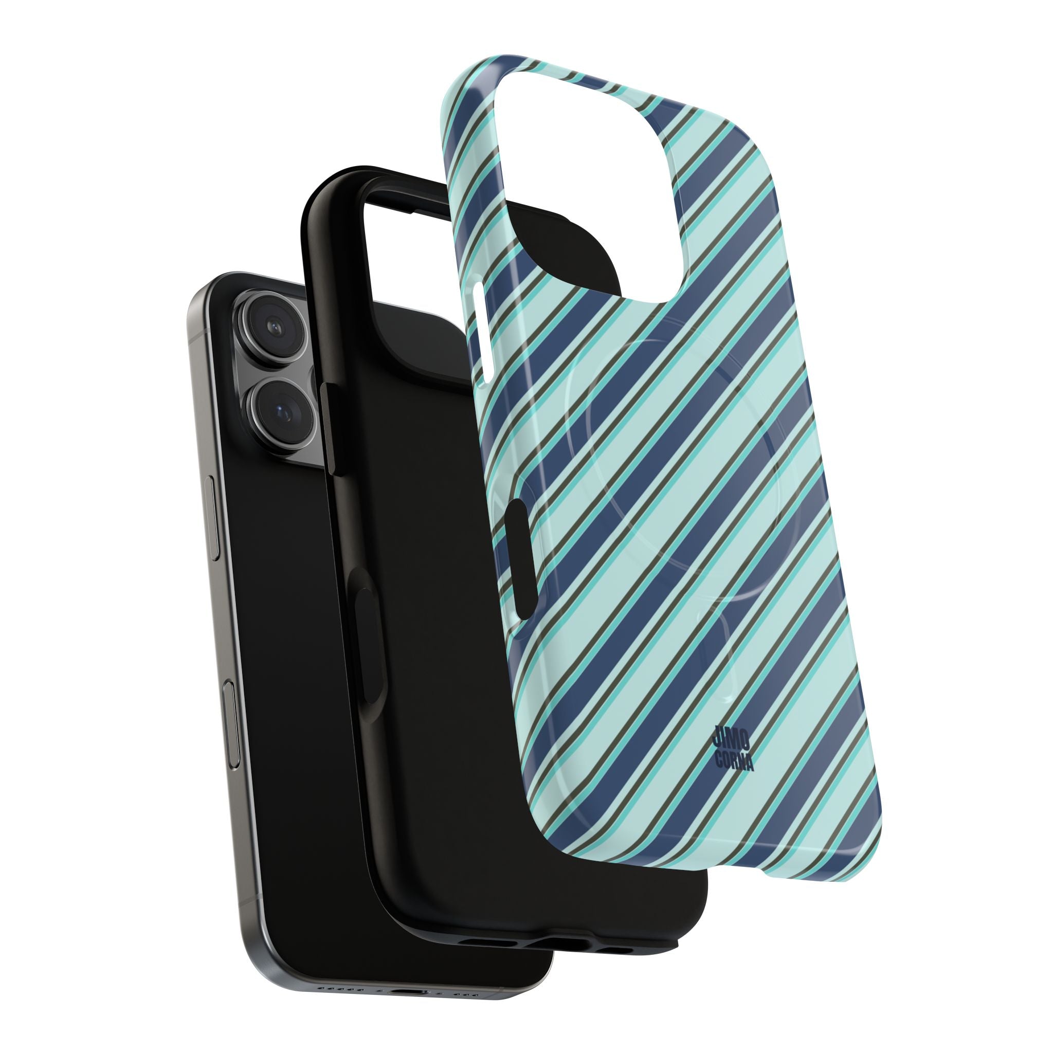 Angelina Stripes | Blue - MagSafe iPhone Case