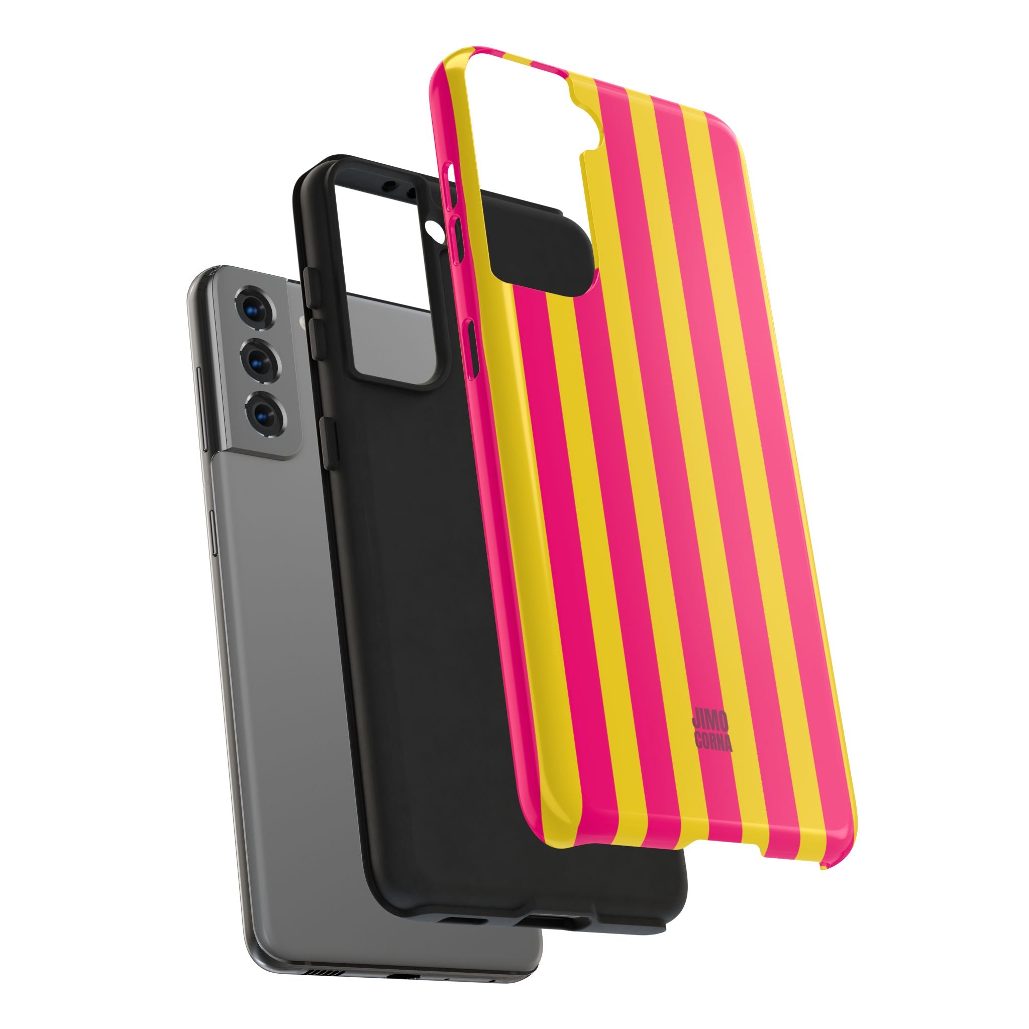 Bold Stripes Samsung Galaxy Case | Pink and Yellow