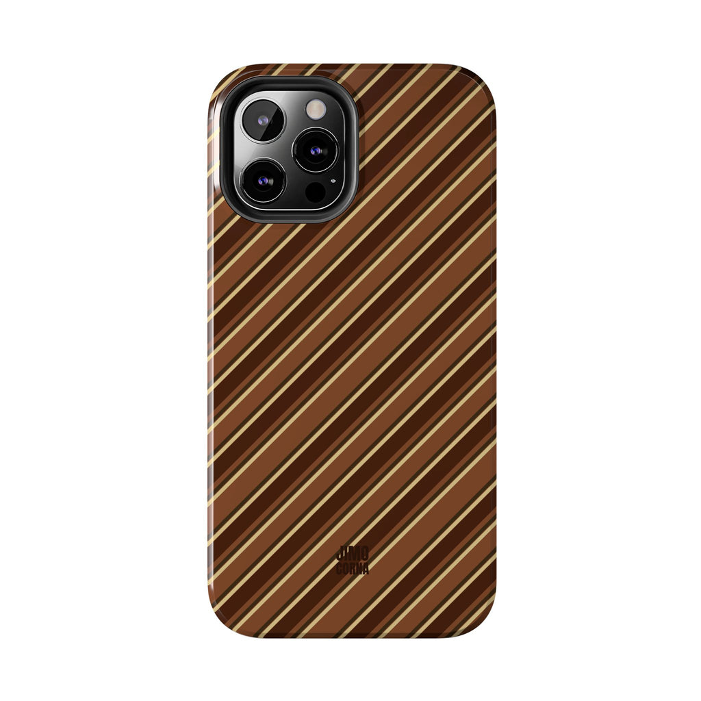 Angelina Stripes | Brown - iPhone Case