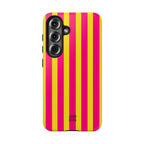 Bold Stripes Samsung Galaxy Case | Pink and Yellow