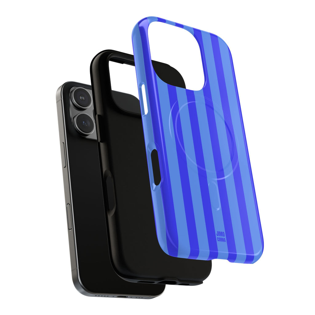 Blueberry Bold Stripes MagSafe iPhone Case