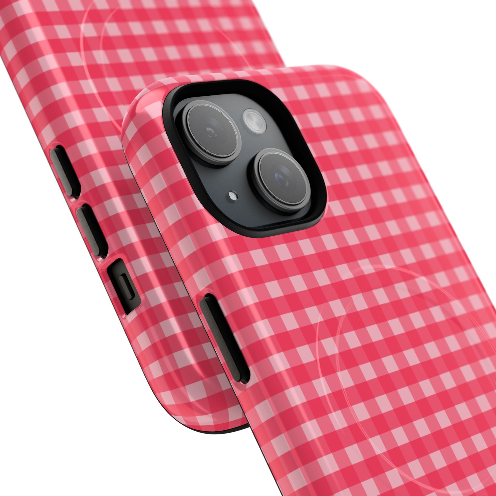 Farm Gingham MagSafe iPhone Case | Hot Pink