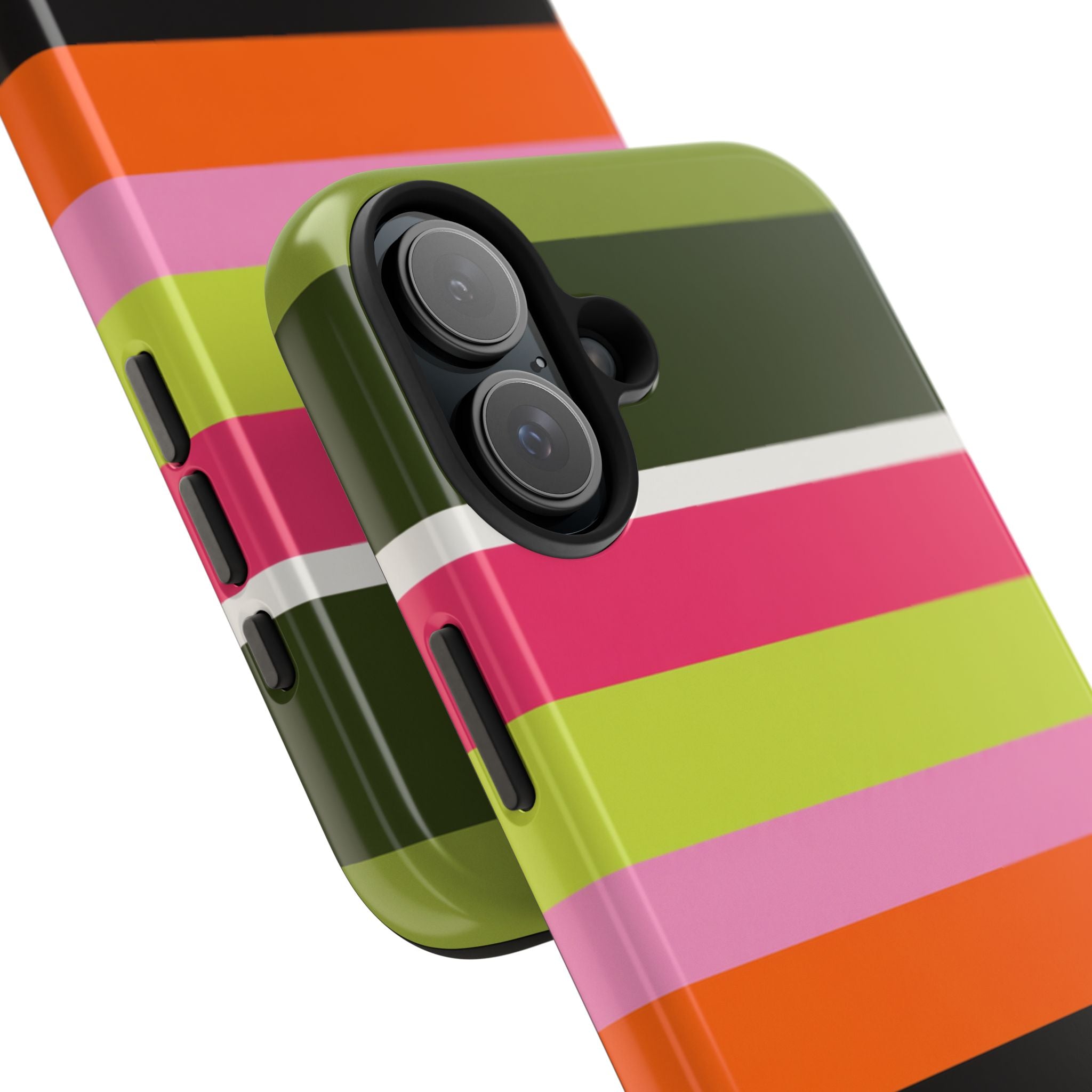 Berry Citrus Stripe iPhone Case
