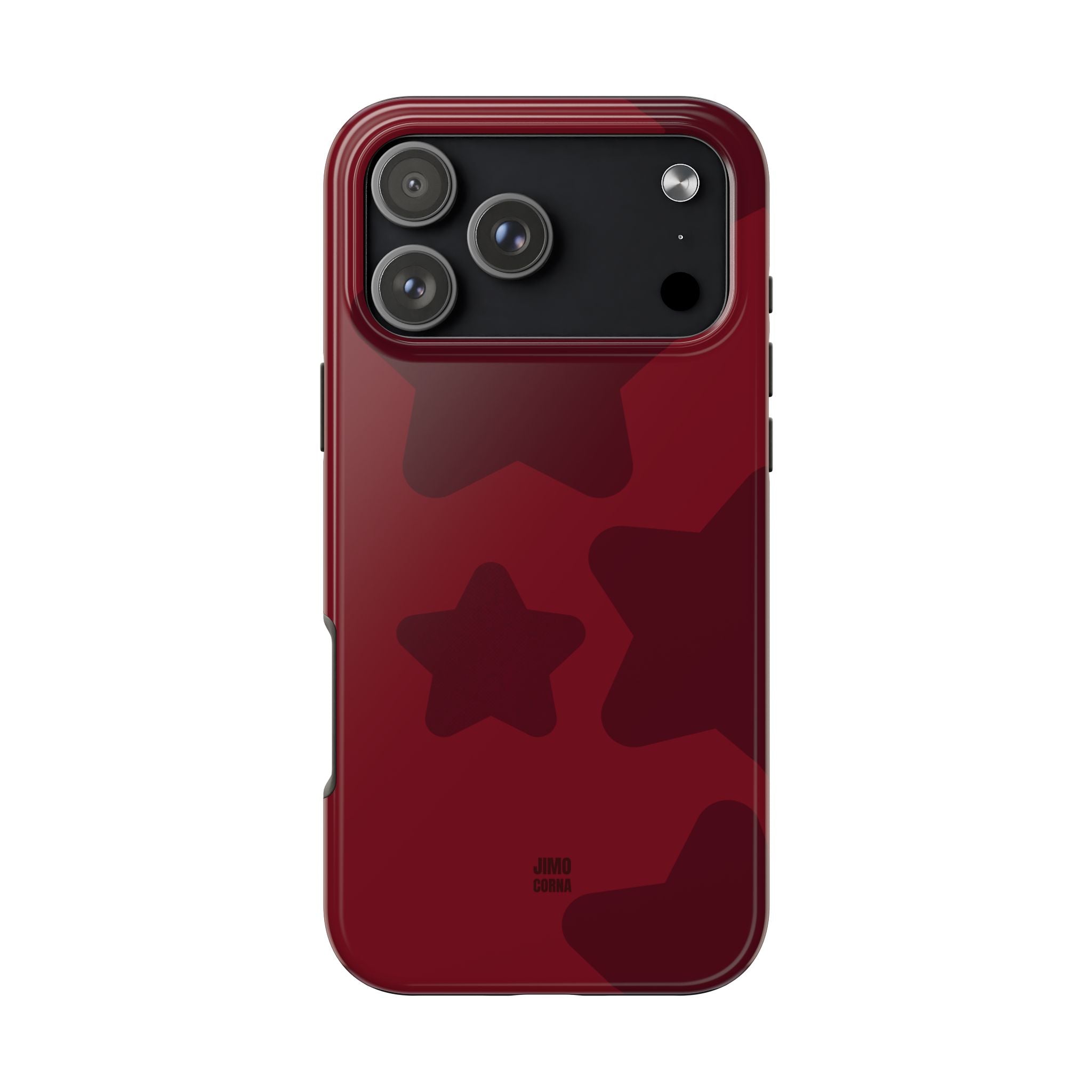 Cherry Red Bold Stars