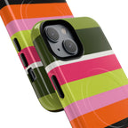 Berry Citrus Stripe MagSafe iPhone Case