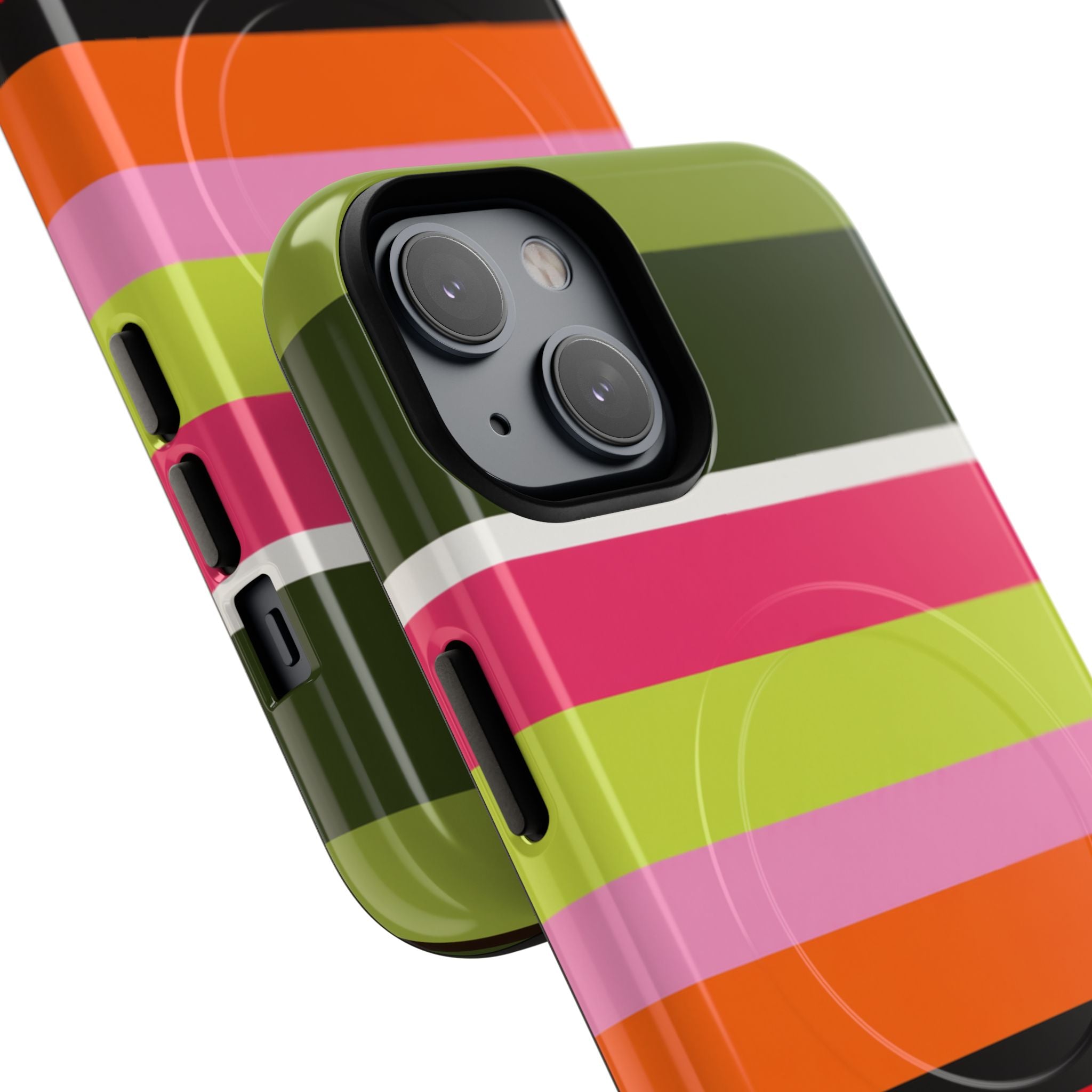 Berry Citrus Stripe MagSafe iPhone Case