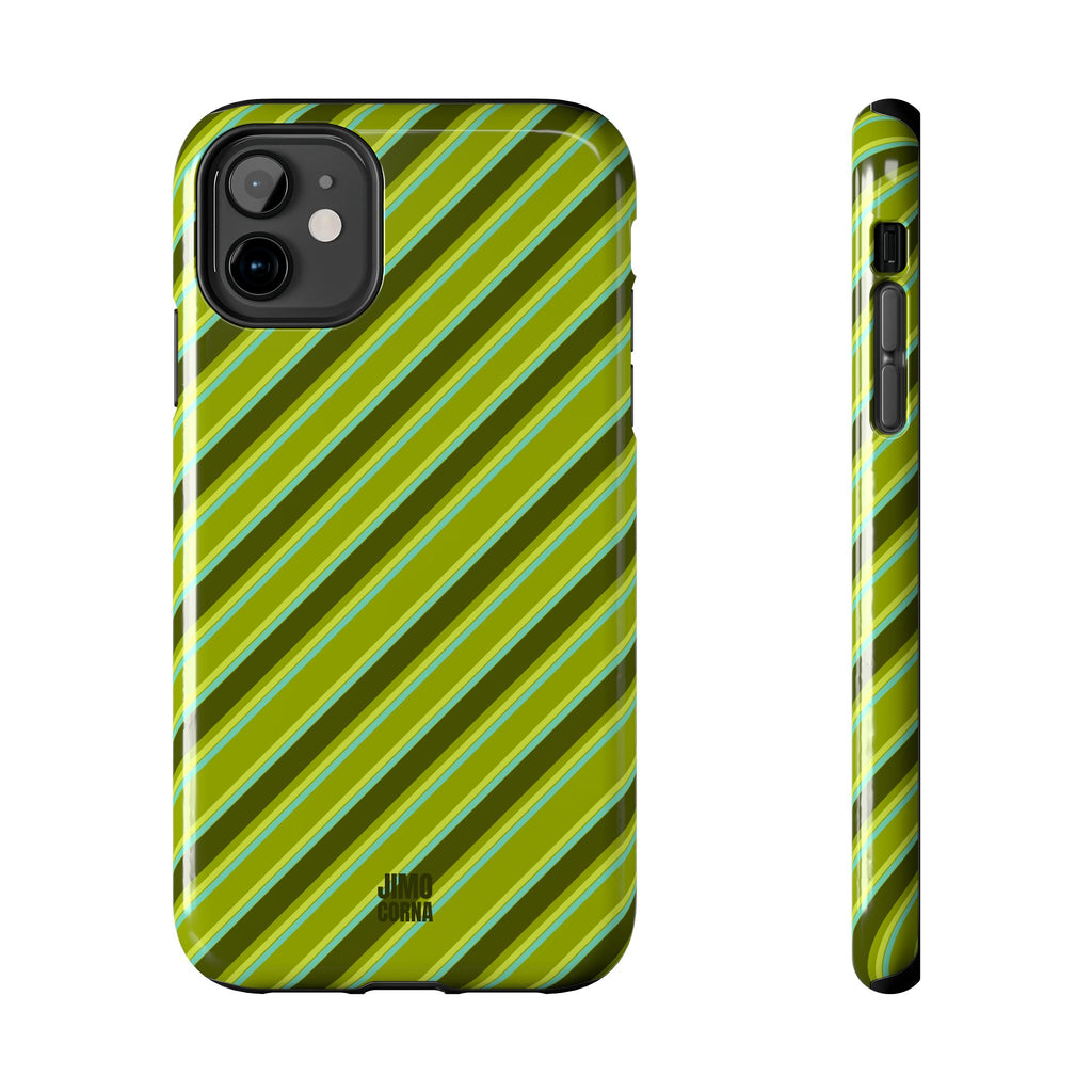 Angelina Stripes | Olive - iPhone Case