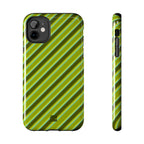 Angelina Stripes | Olive - iPhone Case