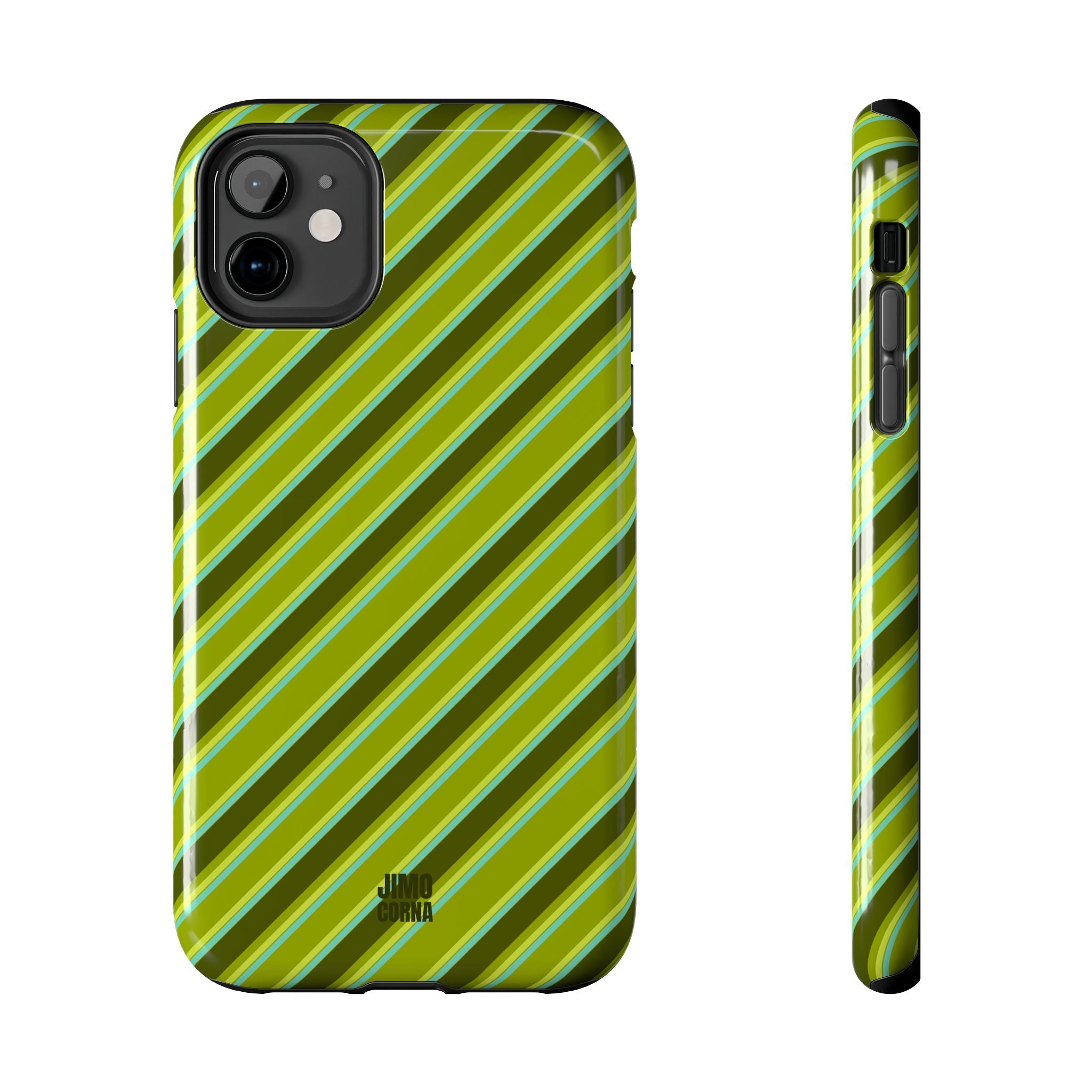 Angelina Stripes | Olive - iPhone Case