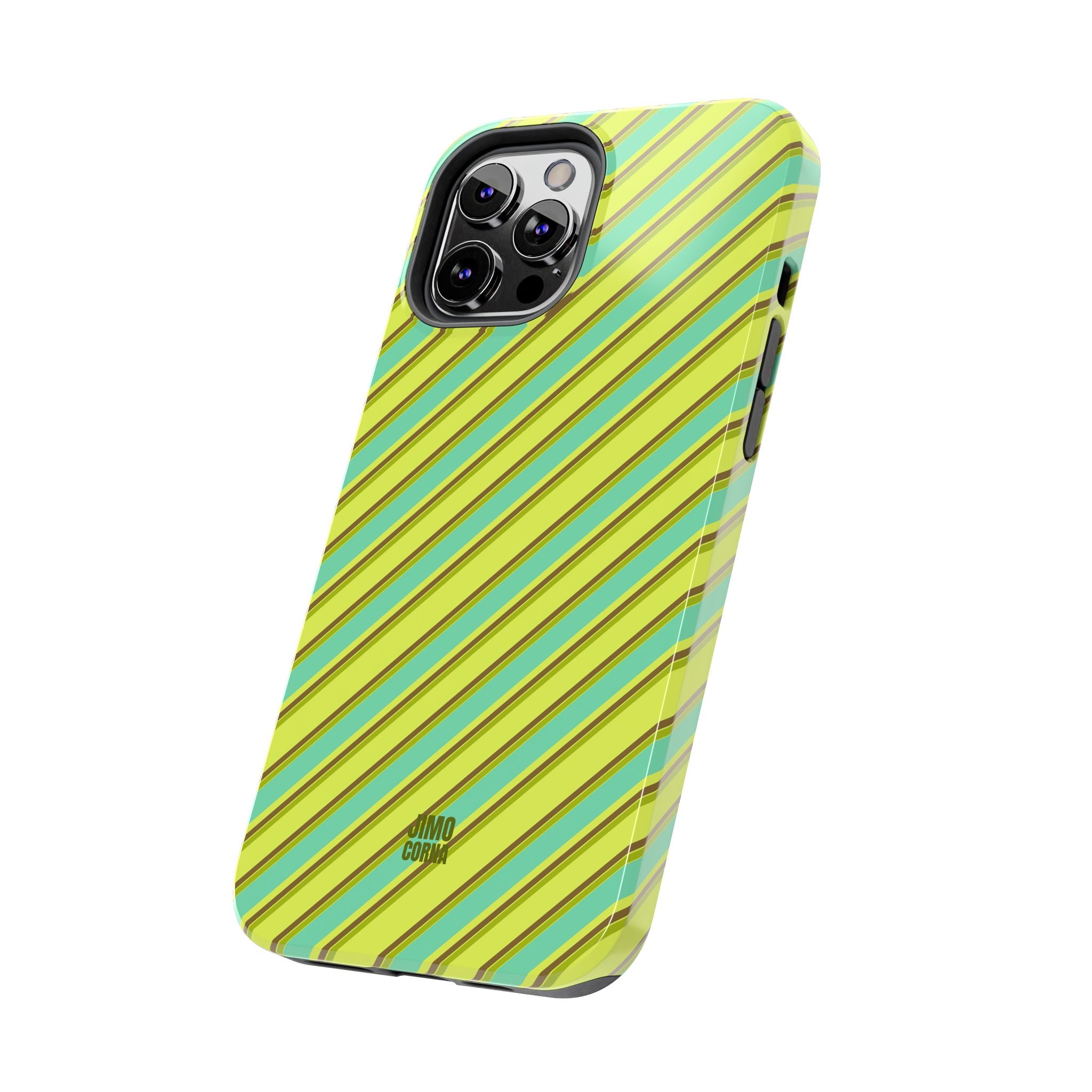 Angelina Stripes | Green - iPhone Case