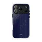 Navy Blue Soft Stripes