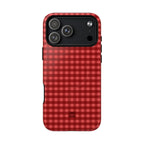 Farm Gingham MagSafe iPhone Case | Red