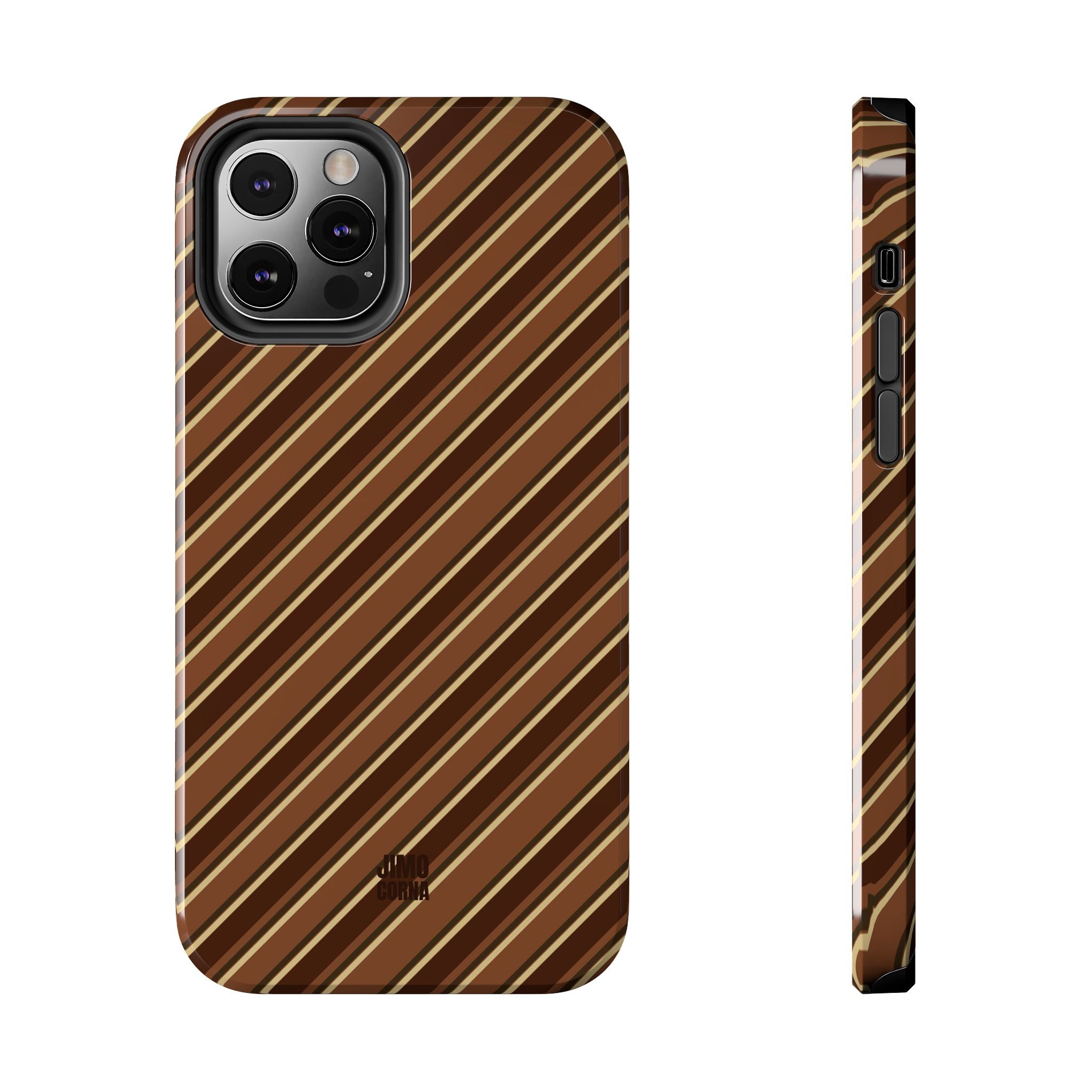 Angelina Stripes | Brown - iPhone Case