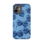 Blue Retro Cherries