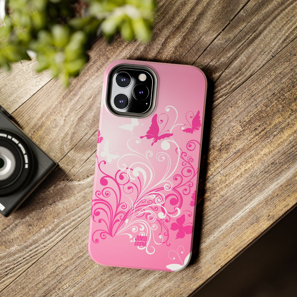 Pink Flutter Garden iPhone Case