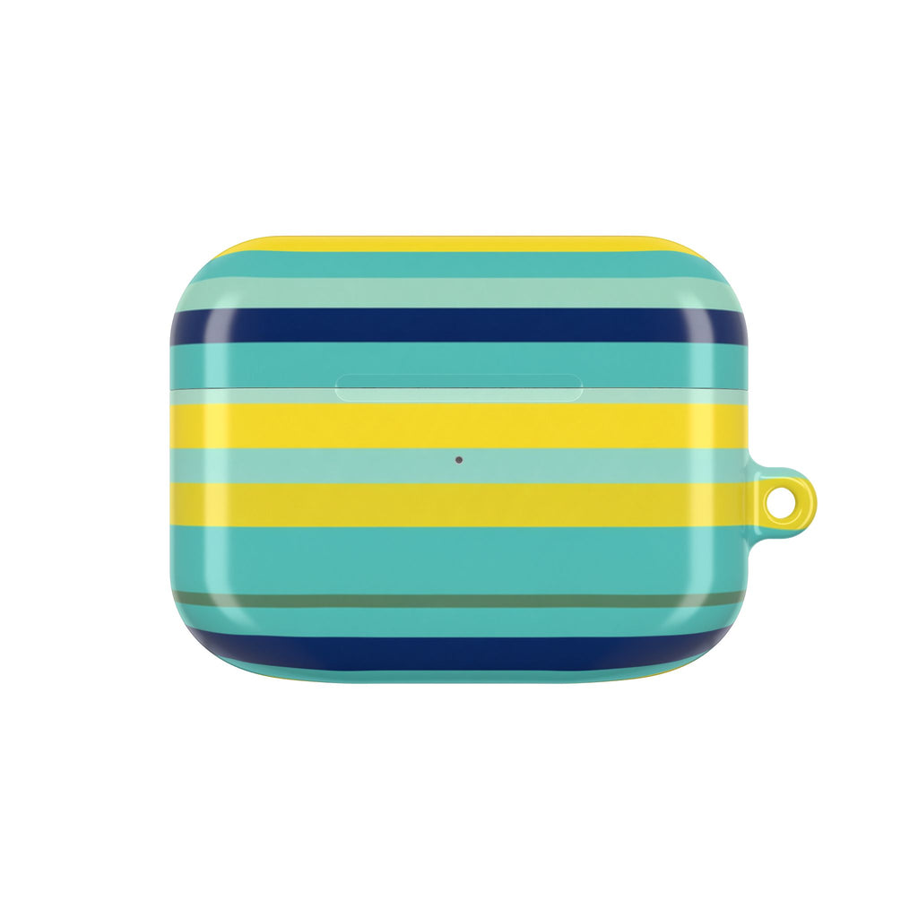 Blue Lemon Stripe AirPods Case