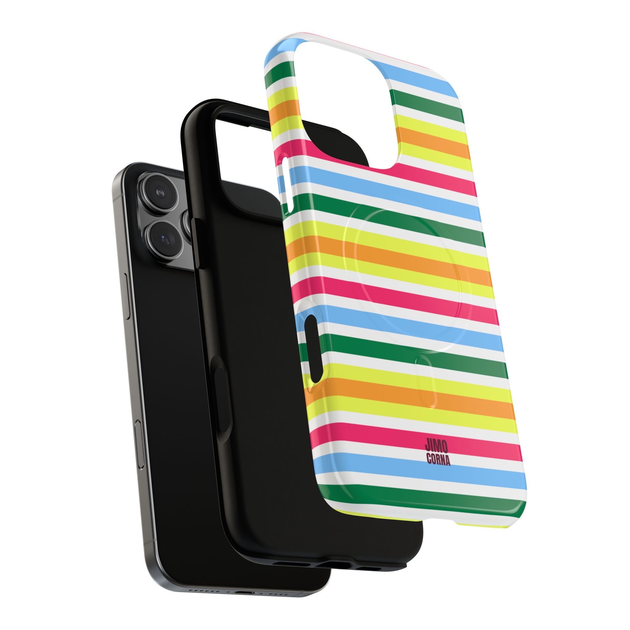 Rainbow Sorbet Stripe MagSafe iPhone Case