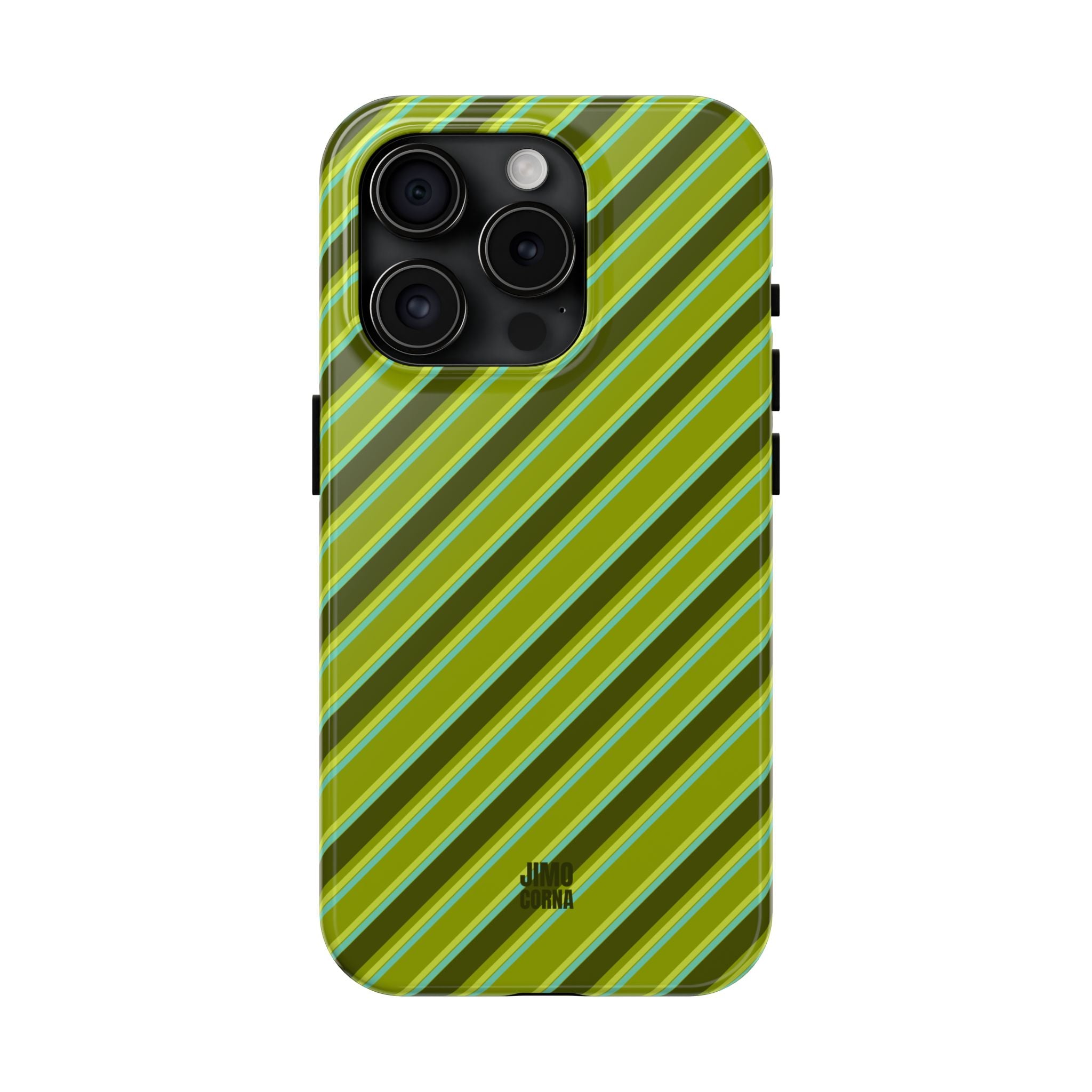 Angelina Stripes | Olive - iPhone Case