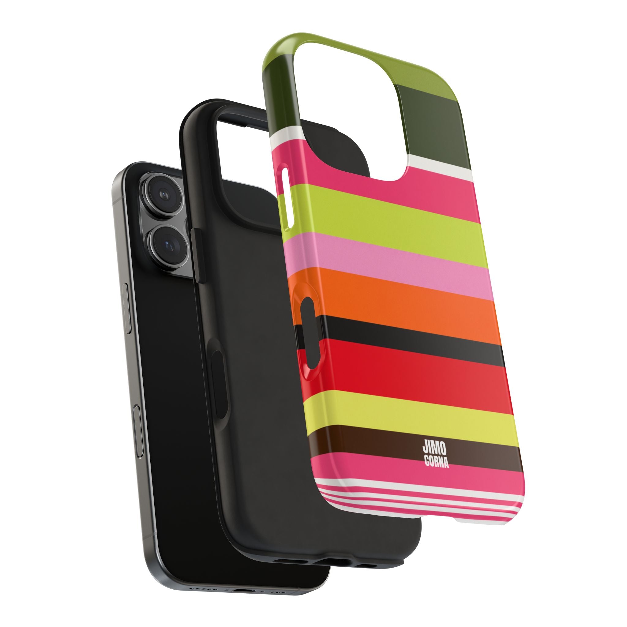 Berry Citrus Stripe iPhone Case