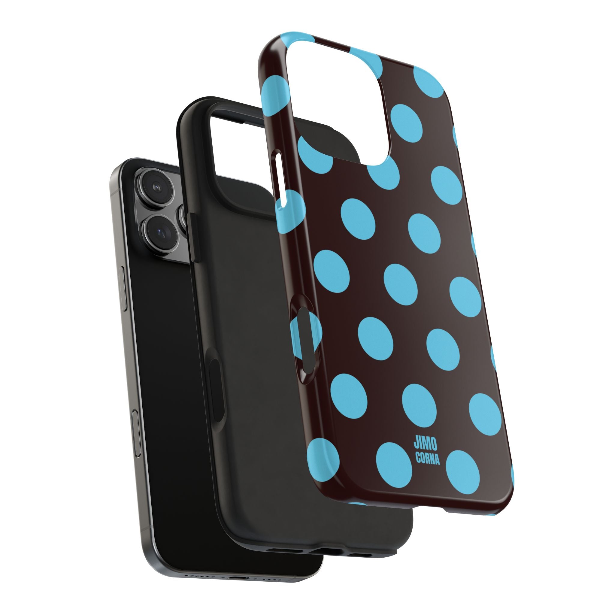 Big Polka Dot | Brown and Blue
