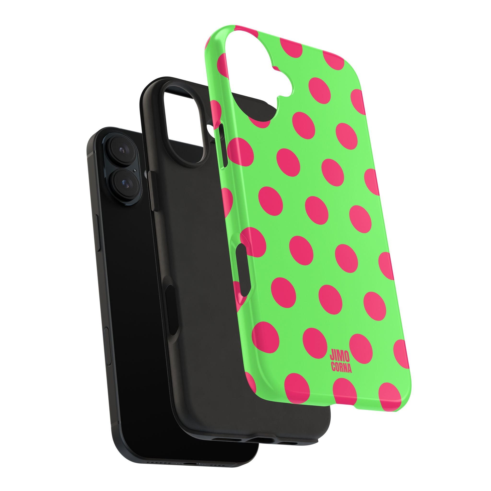 Big Polka Dot | Green and Pink