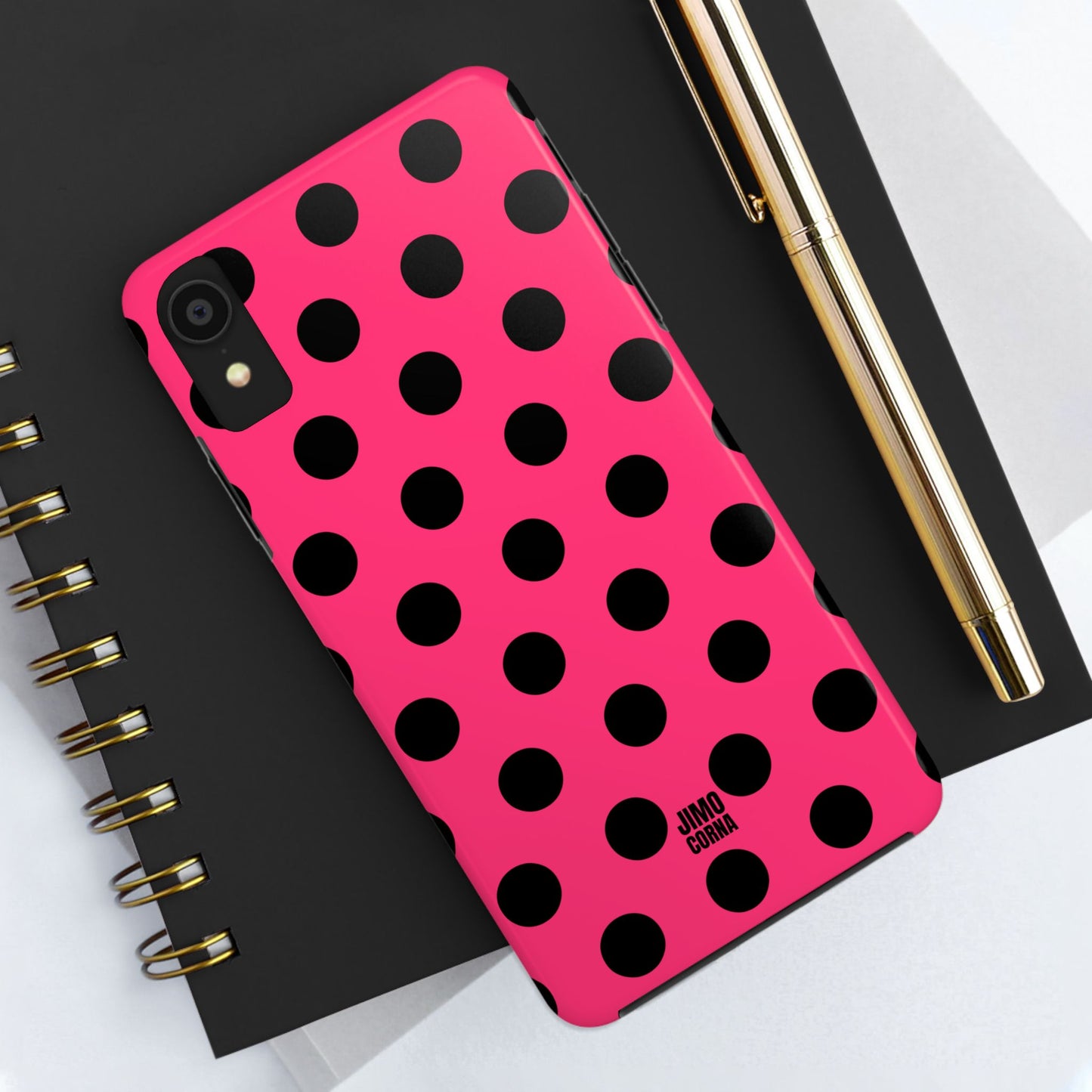 Big Polka Dot | Hot Pink and Black