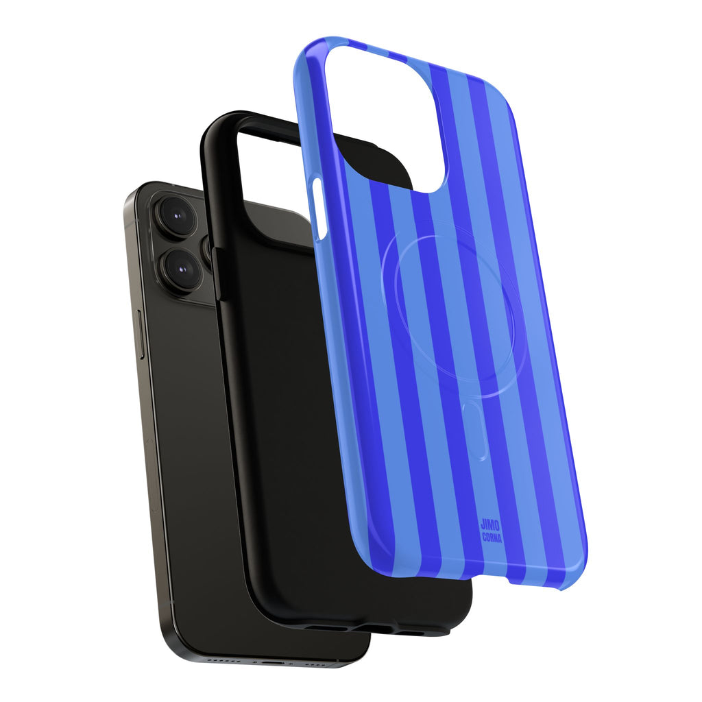 Blueberry Bold Stripes MagSafe iPhone Case