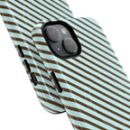 Asymmetrical Lines MagSafe iPhone Case | Blue and Brown