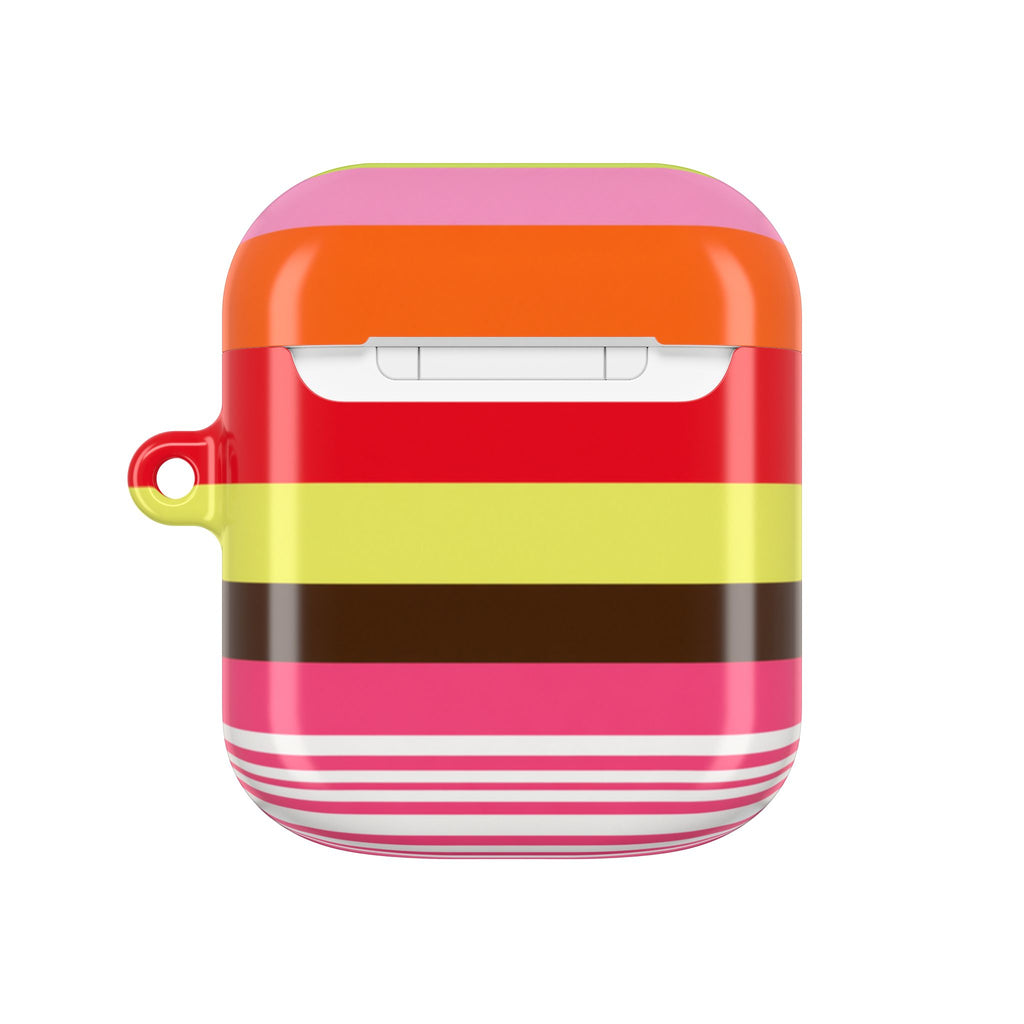 Berry Citrus Stripe AirPods Case