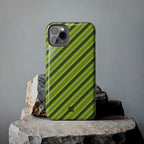 Angelina Stripes | Olive - iPhone Case