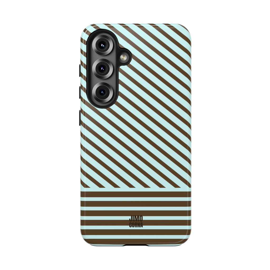 Asymmetrical Lines Samsung Galaxy Case | Blue and Brown