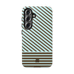 Asymmetrical Lines Samsung Galaxy Case | Blue and Brown
