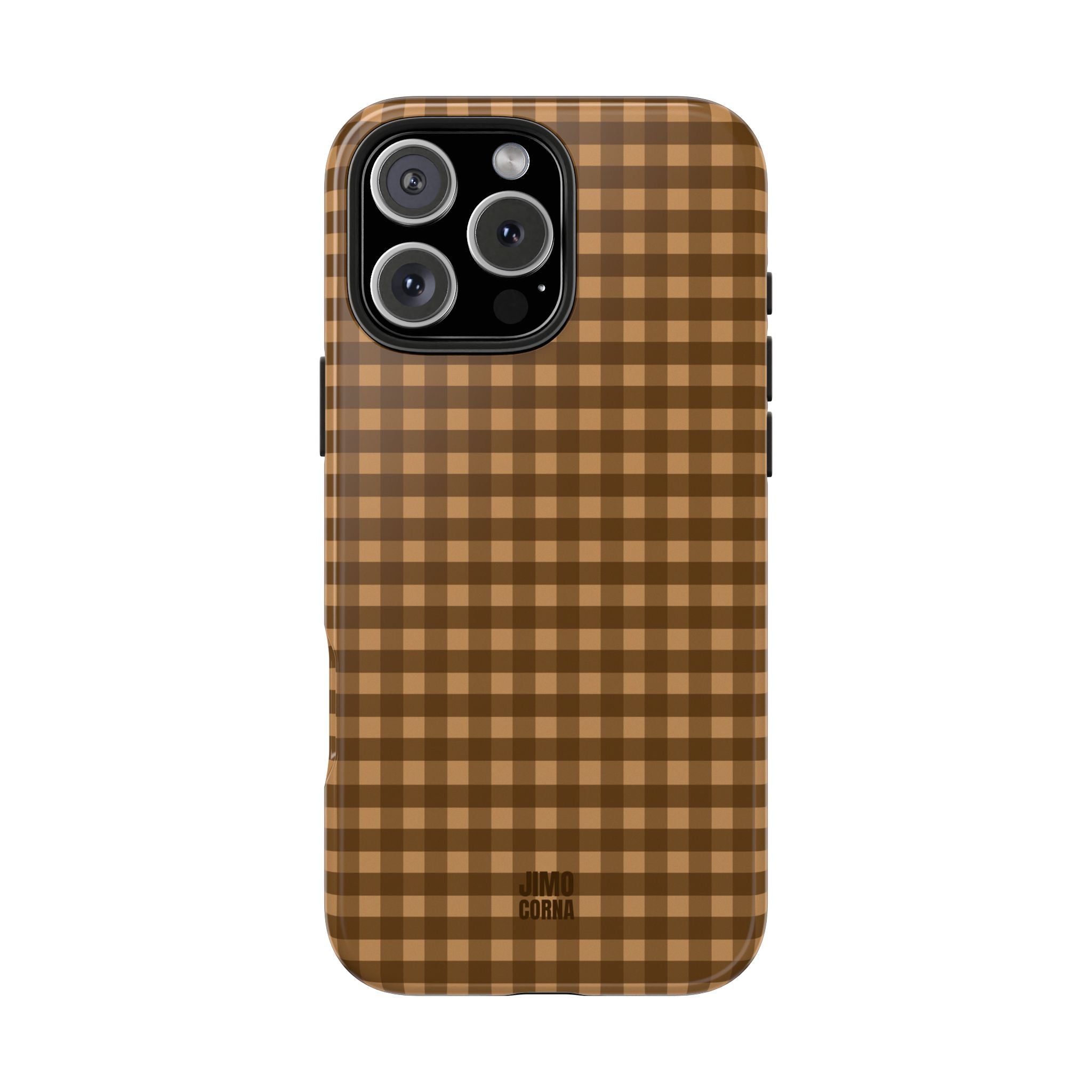 Farm Gingham iPhone Case | Brown