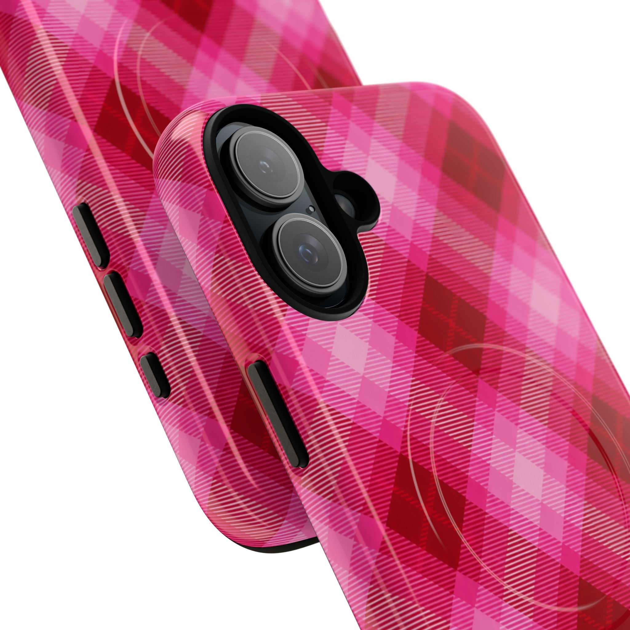 Pink Picnic Plaid MagSafe iPhone Case