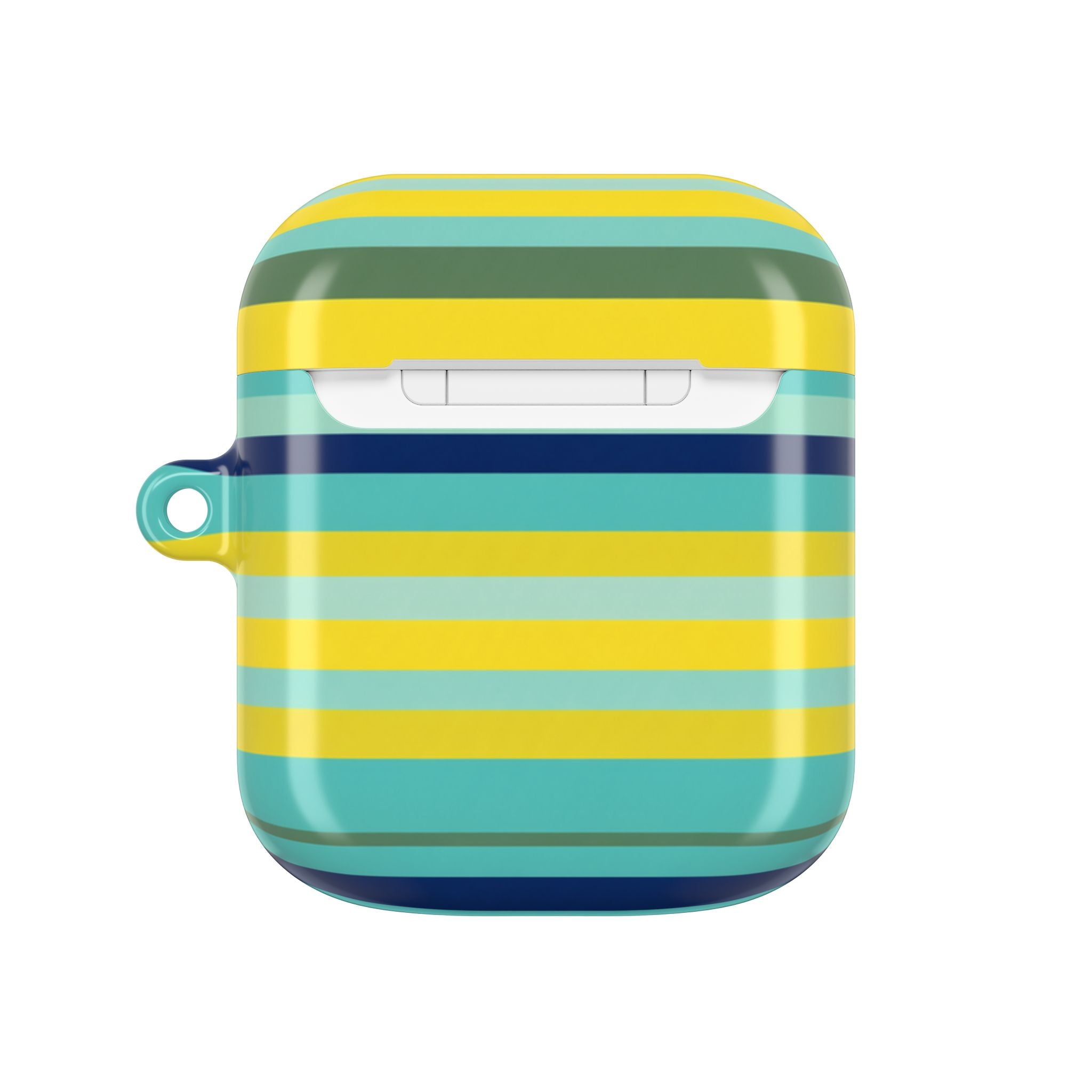 Blue Lemon Stripe AirPods Case