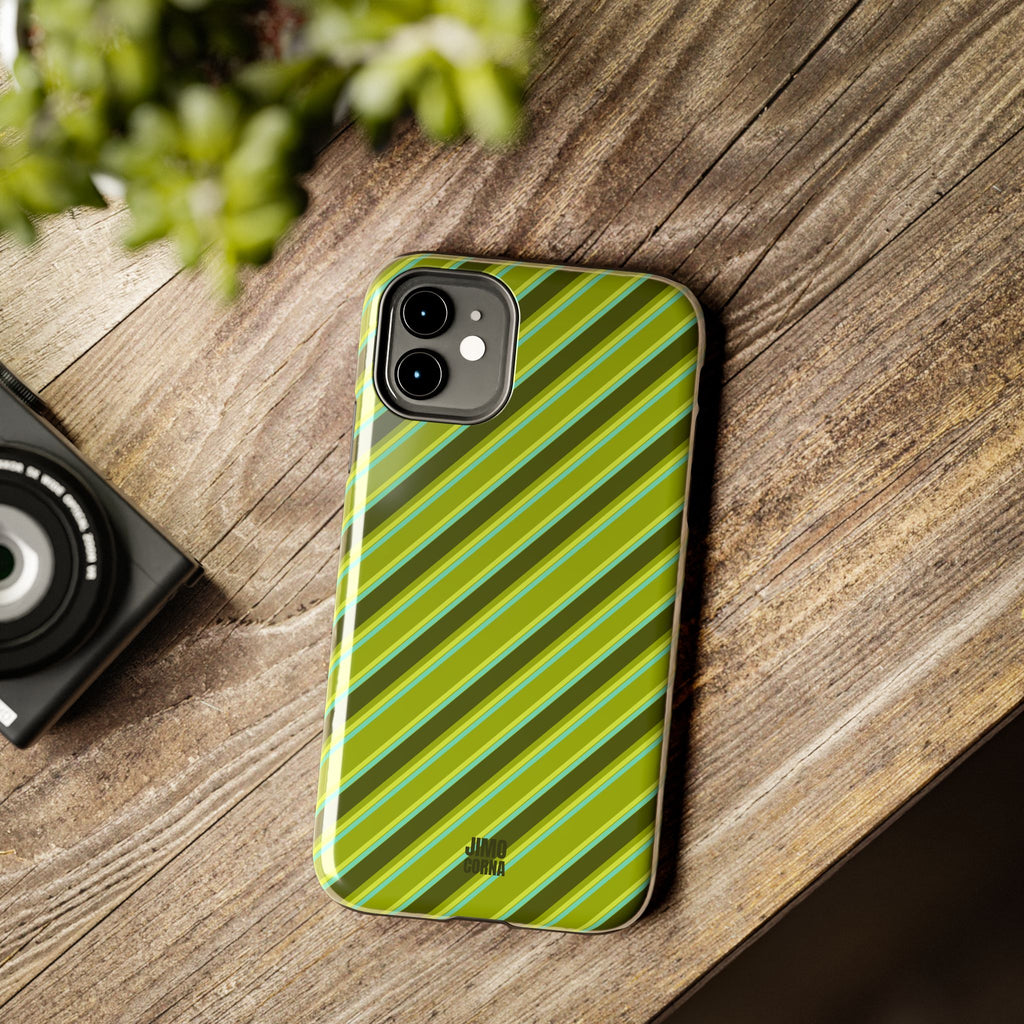 Angelina Stripes | Olive - iPhone Case