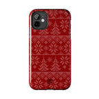 Holiday Knit | Red iPhone Case