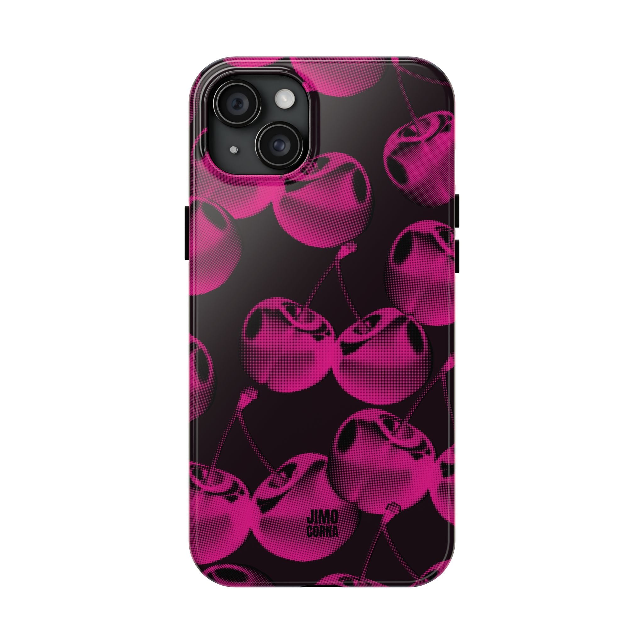 Hot Pink Retro Cherries