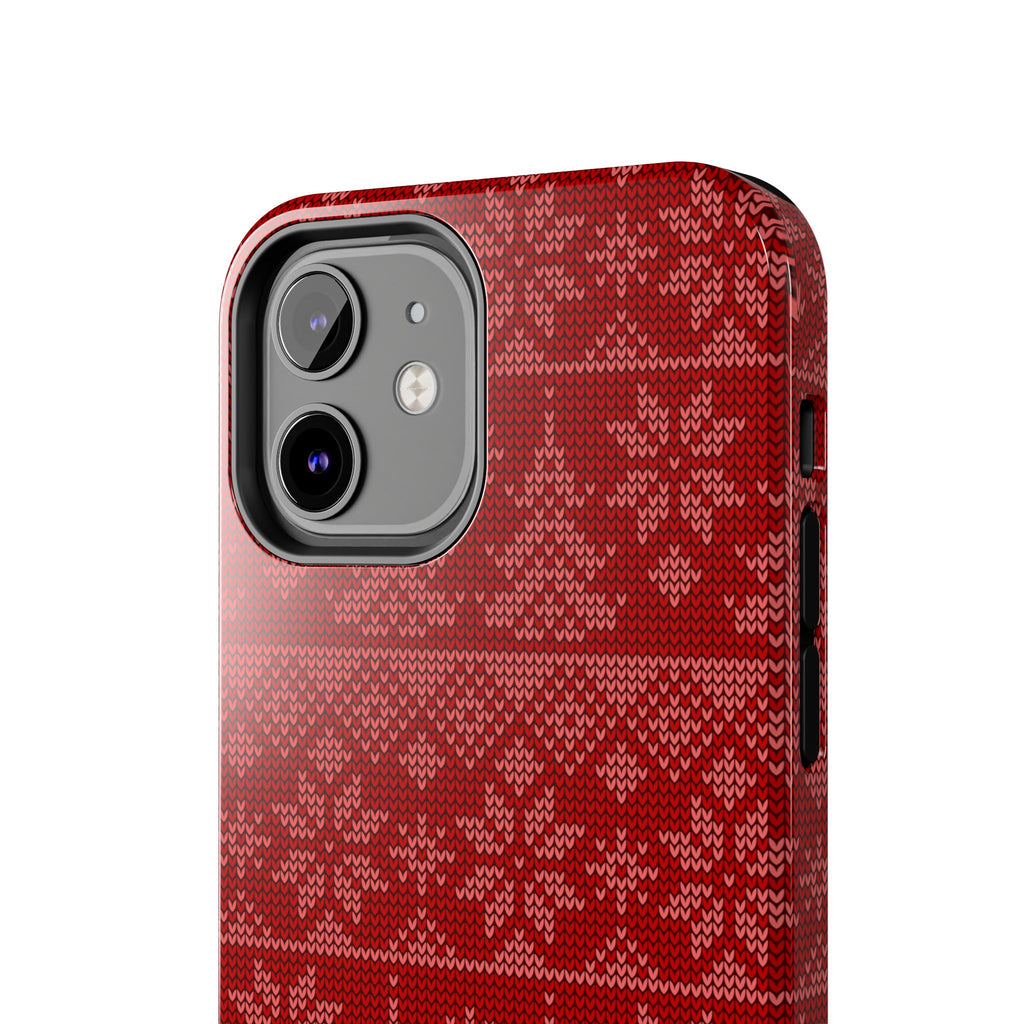 Holiday Knit | Red iPhone Case
